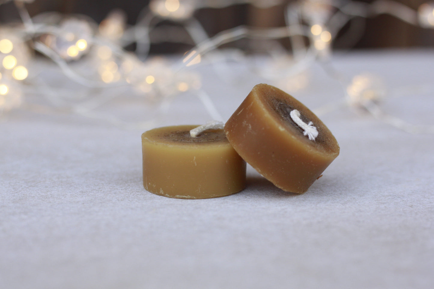 100% Pure Unscented Beeswax Tea Candles (set 0f 6) - Hawaiian Honey AT&S