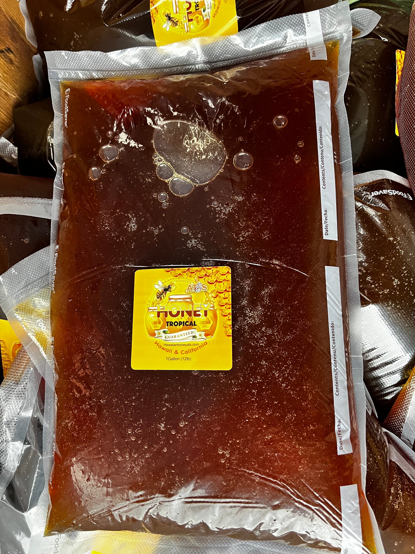 Gallon of Pure Hawaiian Honey-12 lb