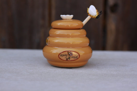 Honeypot with lid and dipper - Hawaiian Honey AT&S
