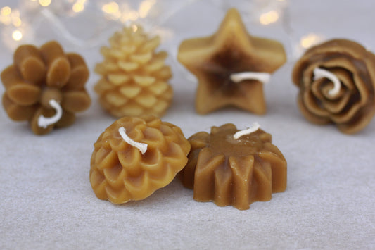 Pure Unscented Beeswax Candles - Hawaiian Honey AT&S